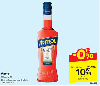 Carrefour Aperol 11%, 70 cl aanbieding
