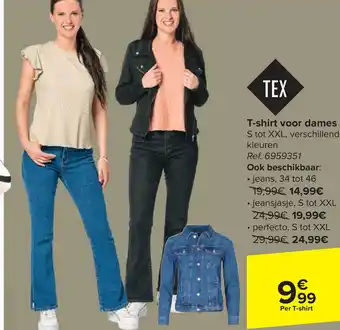 Carrefour TEX T-shirt voor dames aanbieding
