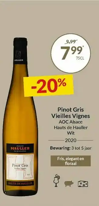 Intermarché Pinot Gris Viellesvignes Aoc Alsace aanbieding
