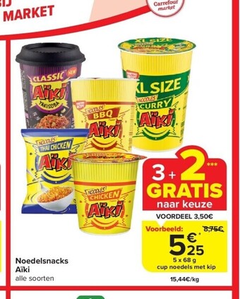 Carrefour Noedelsnacks aïki aanbieding