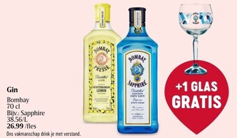 Delhaize Gin Bombay 70 cl aanbieding