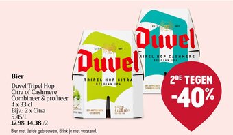 Delhaize Bier, Duvel Tripel Hop Citra of Cashmere Combineer & profiteer 4 x 33 cl aanbieding