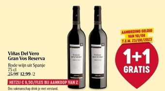 Viñas Del Vero Gran Vos Reserva Rode wijn uit Spanje 75 cl