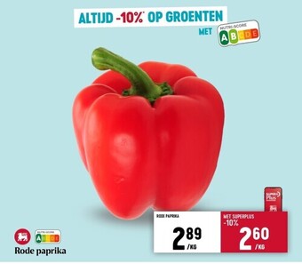 Delhaize Rode paprika aanbieding