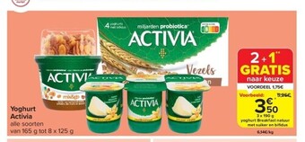 Carrefour Yoghurt activia aanbieding