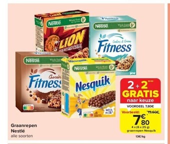 Carrefour Graanrepen nestlé aanbieding