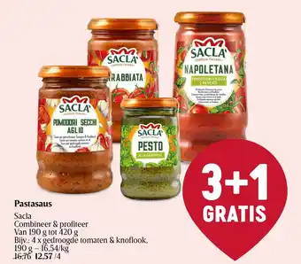 Delhaize Pastasaus Sacla Van 190 g tot 420 g aanbieding