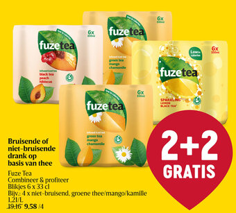 Delhaize Fuze Tea Bruisende of niet-bruisende drank op basis van thee aanbieding