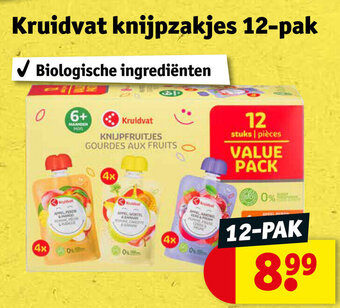 Kruidvat Kruidvat knijpzakjes 12-pak aanbieding