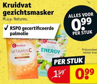 Kruidvat Kruidvat gezichtsmasker aanbieding