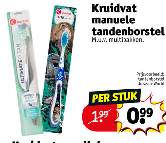 Kruidvat Kruidvat manuele tandenborstel aanbieding
