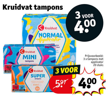 Kruidvat Kruidvat tampons aanbieding