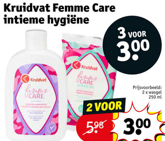 Kruidvat Kruidvat Femme Care intieme hygiëne aanbieding