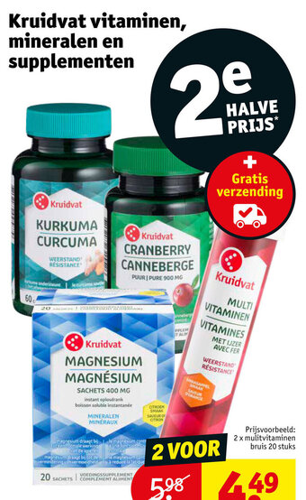 Kruidvat Kruidvat vitaminen, mineralen en supplementen aanbieding