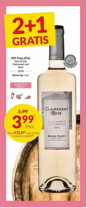 Intermarché Igp Pays D'oc Clairement Rose aanbieding