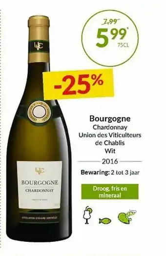 Intermarché Bourgogne Union Des Viticulteurs De Chabilis Wit aanbieding