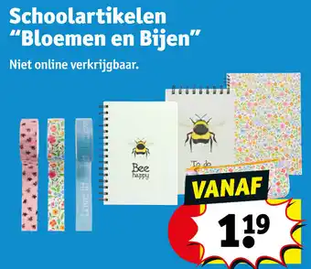 Kruidvat Schoolartikelen "Bloemen en Bijen" aanbieding