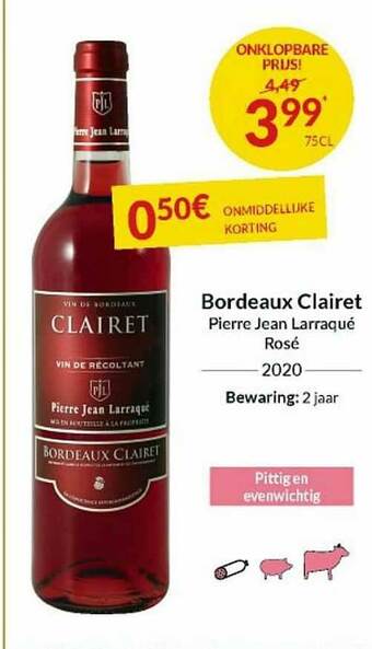 Bordeaux Clairet Pierre Jean Larraqué