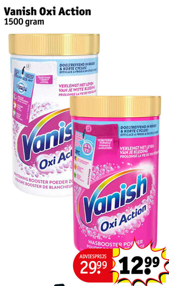 Kruidvat Vanish Oxi Action 1500 gram aanbieding