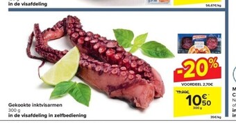 Carrefour Gekookte inktvisarmen aanbieding