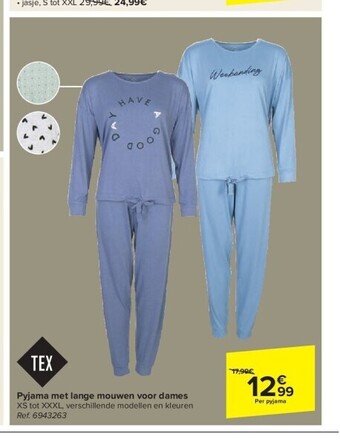 Pyjama met lange mouwen voor dames