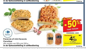 Carrefour Focaccia of mini-focaccia carrefour aanbieding
