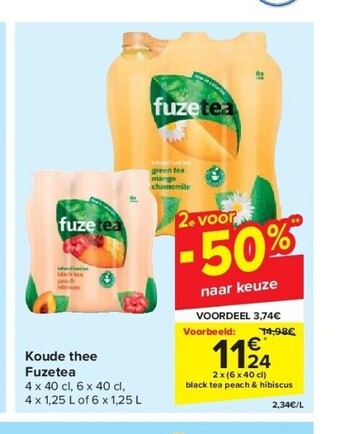 Carrefour Koude thee fuzetea aanbieding