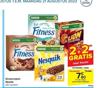Carrefour Graanrepen nestlé aanbieding
