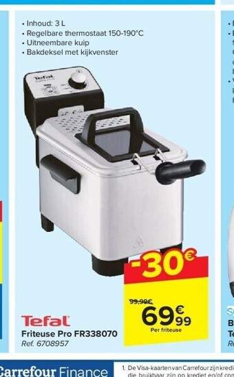 Carrefour Friteuse pro fr338070 aanbieding