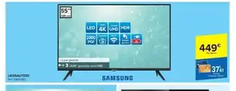 Carrefour Samsung led 4k tv ue55au7020 aanbieding