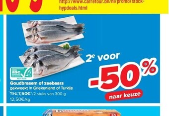 Carrefour Goudbrasem of zeebaars aanbieding