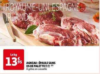 Auchan AGNEAU: ÉPAULE SANS OS DE PALETTE aanbieding