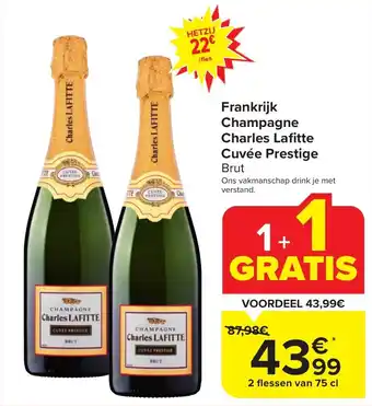 Carrefour Market Frankrijk Champagne Charles Lafitte Cuvée Prestige aanbieding