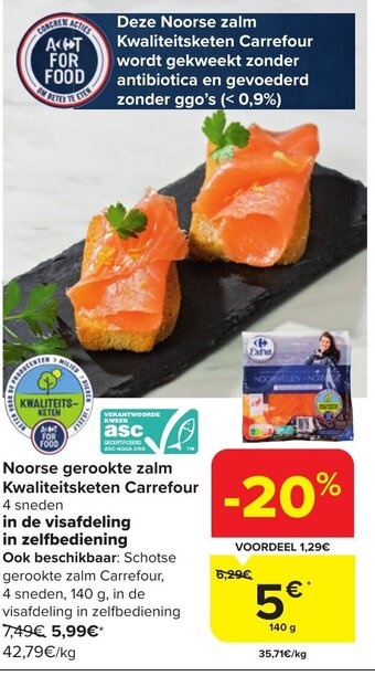 Carrefour Market Noorse gerookte zalm Kwaliteitsketen aanbieding