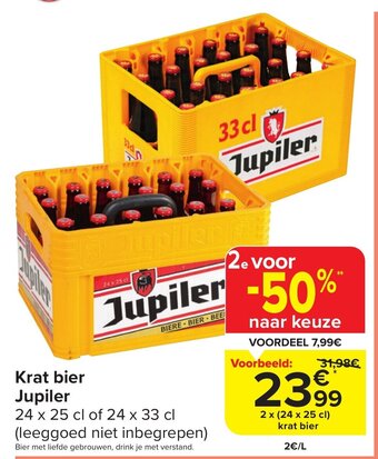 Carrefour Market Krat bier Jupiler aanbieding