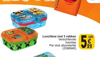 Cora Lunchbox met 3 vakken aanbieding