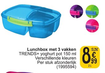 Cora Lunchbox met 3 vakken aanbieding