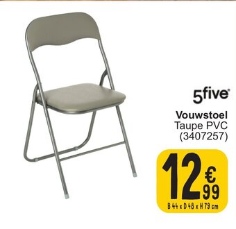 Cora 5five Vouwstoel Taupe PVC aanbieding