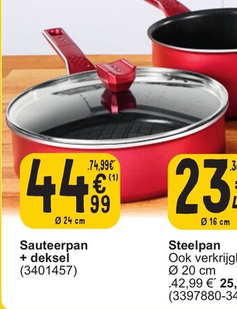 Cora Sauteerpan + deksel aanbieding