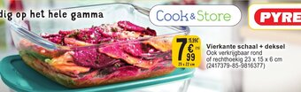 Cora Vierkante schaal + deksel aanbieding