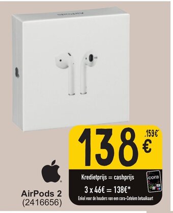 Cora AirPods 2 aanbieding