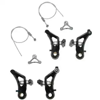 Decathlon Paar aluminium cyclo-cross remklauwen voor en achter p2r cantilever aanbieding
