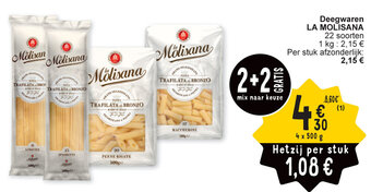 Cora LA MOLISANA Deegwaren 4 x 500g aanbieding