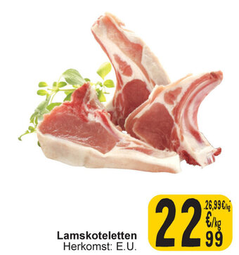 Cora Lamskoteletten aanbieding