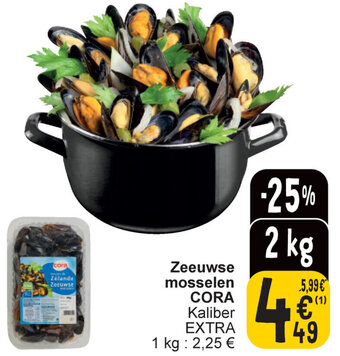 Cora Zeeuwse mosselen cora 2kg aanbieding