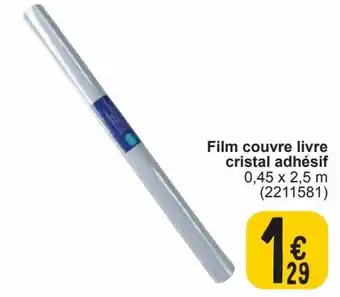 Cora Film couvre livre cristal adhésif 0,45 x 2,5 m aanbieding