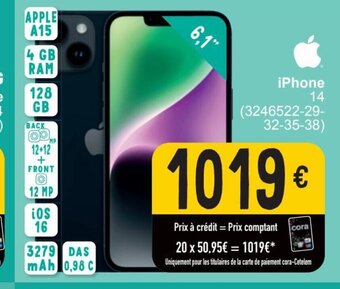 Cora iPhone 14 aanbieding