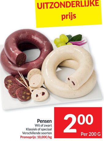 Intermarché Pensen Wit of zwart Klassiek of speciaal 200g aanbieding