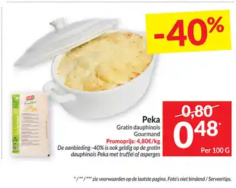 Intermarché Peka Gratin dauphinois Gourmand Per 100 G aanbieding
