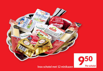 Intermarché Inox schotel met 12 minikazen aanbieding
